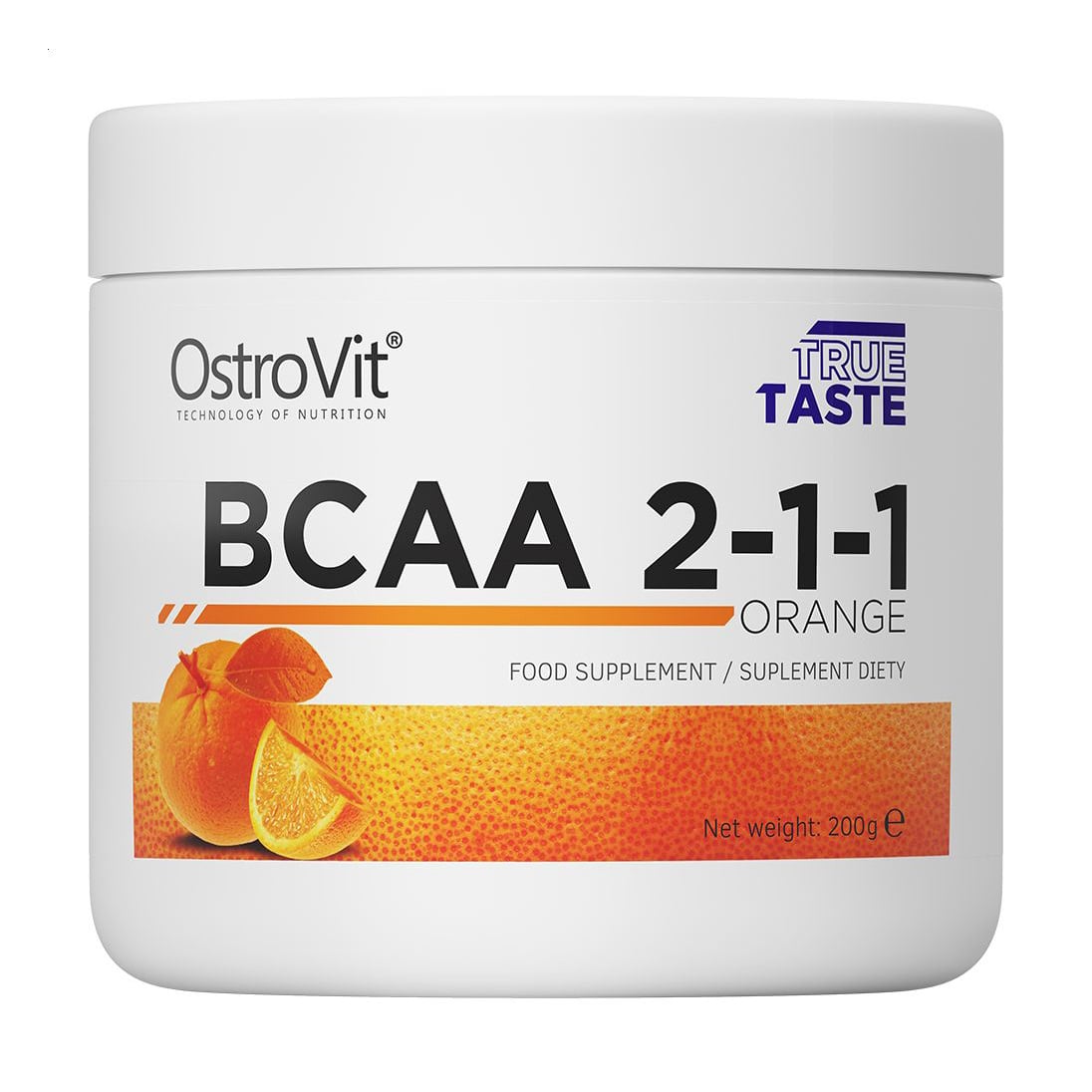 Амінокислоти OstroVit BCAA 2-1-1 Апельсин, в порошку, 200 г