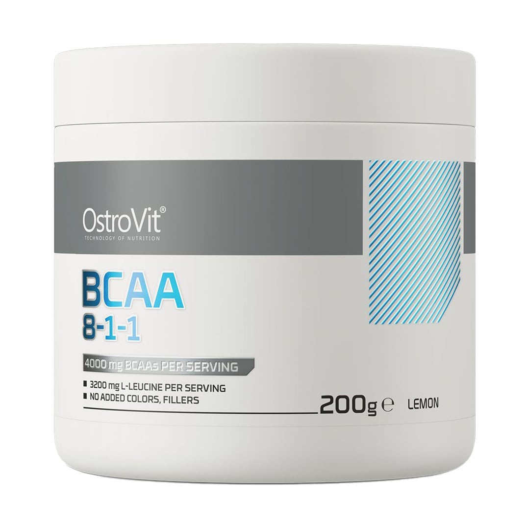Амінокислоти OstroVit BCAA 8-1-1 зі смаком лимону, в порошку, 200 г