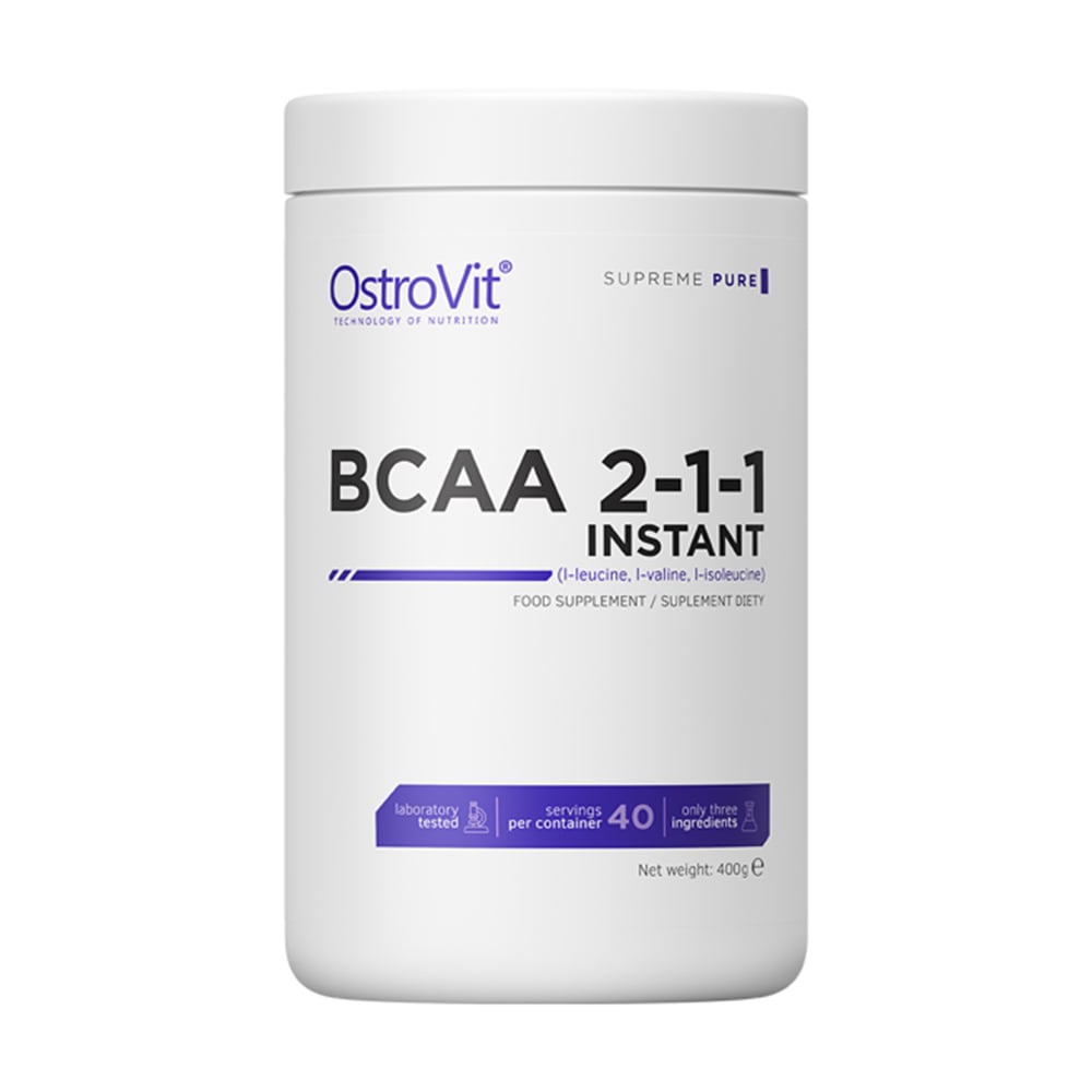 Амінокислоти OstroVit BCAA Instant 2-1-1 без смаку, в порошку, 400 г