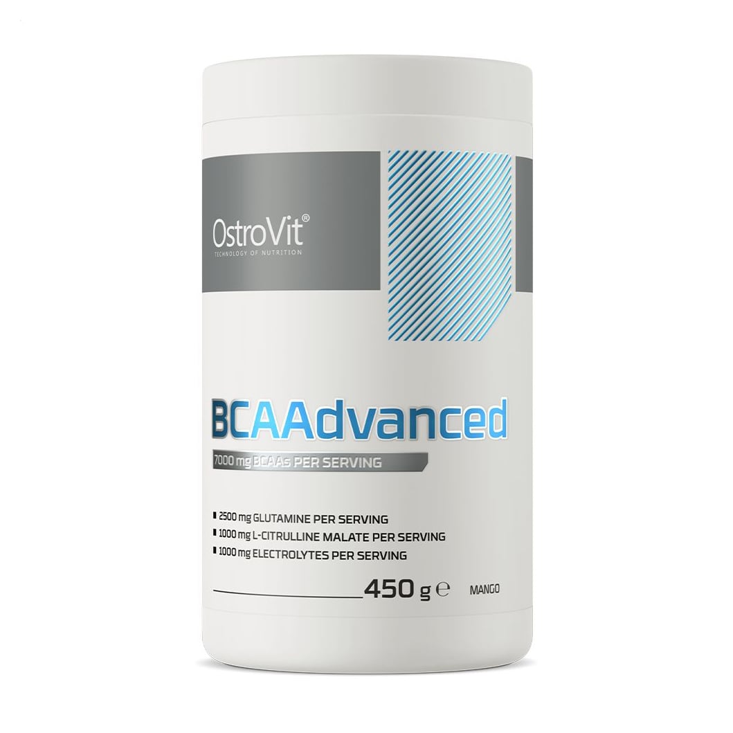 Амінокислоти OstroVit BCAAdvanced зі смаком манго, в порошку, 450 г
